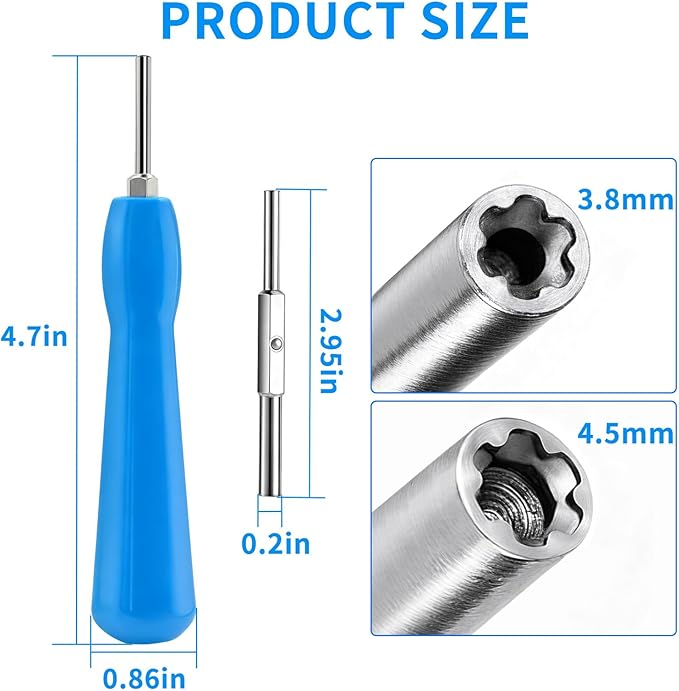 4.5mm & 3.8mm Gamebit Screwdriver Kit - Double-End Bits for NES, SNES, N64, GameBoy, GameCube, Virtual Boy, Sega & Nintendo Consoles - Essential Tool for Console and Cartridge Maintenance