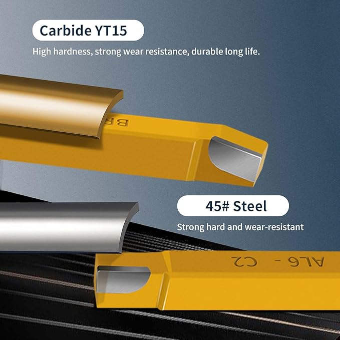 20 pc 1/2" Carbide Tip Tipped Cutter Tool,Metal Lathe Cutting Tools,Lathe Tools Metal Cutting for Metal Lathe Turning, Boring, and Chamfering