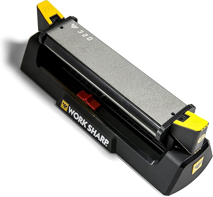 Work Sharp Benchstone Knife Sharpener, 3 sided for faster manual pocket or hunting knife sharpening