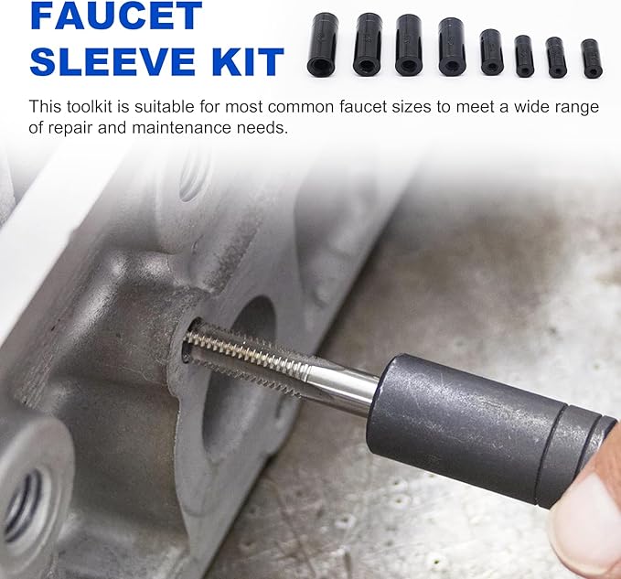 8PC 70500 Tap Socket Set Use with 1/4" & 3/8" Drive, Fit Fractional MCTI Standard Tap thru 1/2" & 1/8" NPT taps Metric Tap thru 12mm Manufactured to MCTI Standard