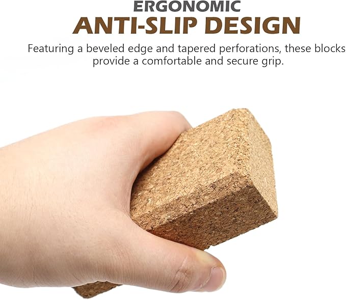 SCOTTCHEN Cork Sanding Block, Cork Punching Pad,Cork Sewing Block, 4-1/4" x 2-3/8" x 1-3/16", Hand Sanding Tool for Woodworking, Furniture Repair, Leather Craft - 8 Pack