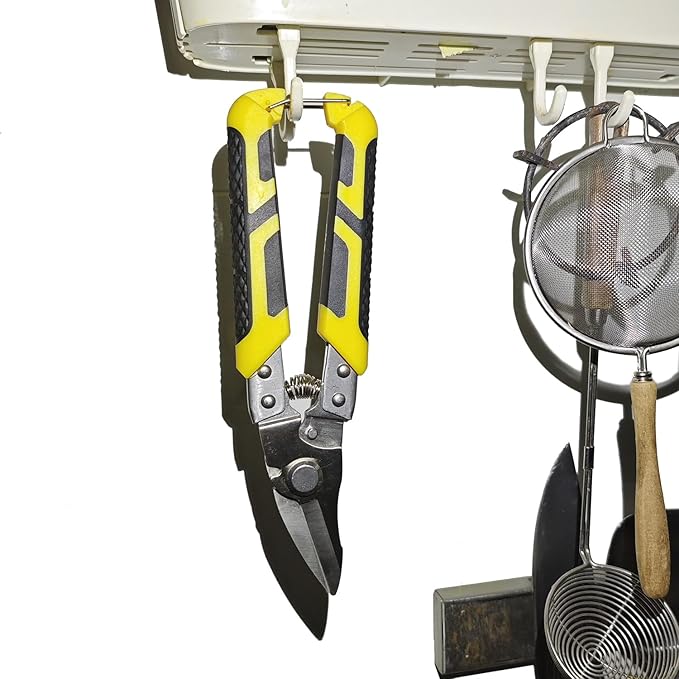 Heavy Duty Scissors 8.5 Inch Aviation Tin Snips Stainless Steel Straight Metal Cutter Pruning Shears Wire-cutters