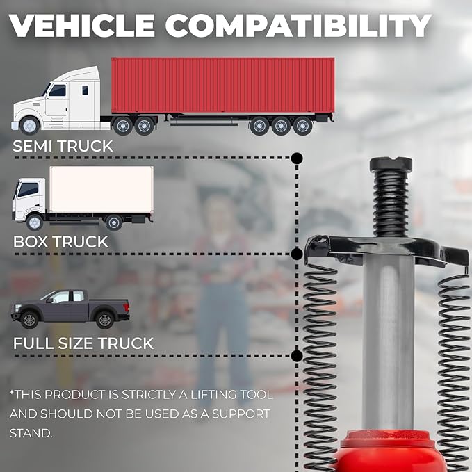 Stark USA 22 Tons Pneumatic Air Bottle Hydraulic Manual Bottle Jack Hoist Maintenance of Automobiles, Agricultural Vehicles, Trucks, Mobile Machinery