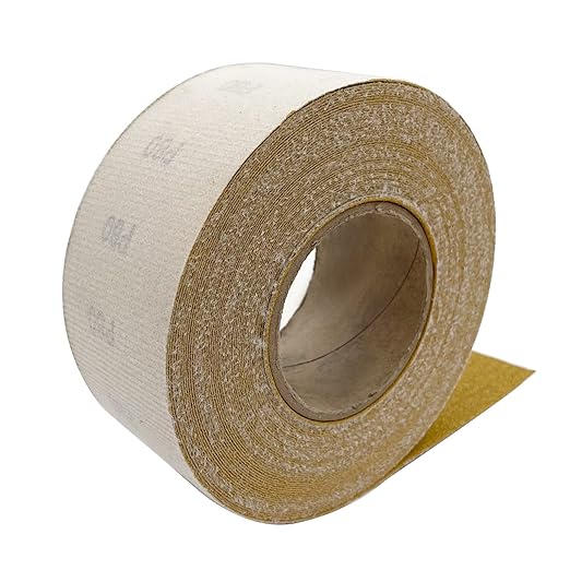 80 Grit Hook and Loop Sandpaper Roll, 2-3/4" X 20 Yard Aluminium Oxide Hook-and-Loop Backed Sand Paper Emery Cloth for Wood Furniture Finishing Metal Sanding Polishing and Woodworking