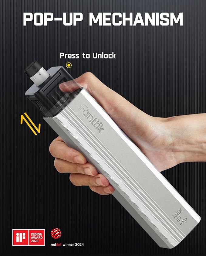Fanttik E1 Max Electric Screwdriver, Mini Precision Screwdriver Set, 50 Magnetic Bits, Magnetic Storage, 5/32?섃섽ex, Repair Tool Kit for Electronics Phone Camera Laptop Watch (Silver)