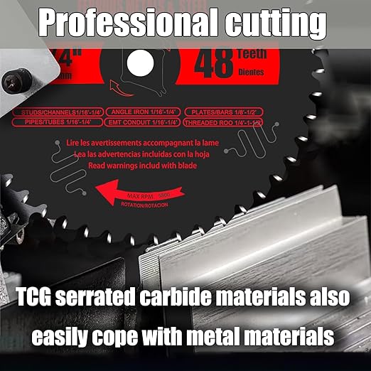 7 1/4 Inch Metal and Stainless Steel Cutting Circular Saw Blade,Replacement for Steel Demon D0748CF 7 1/4 Metal Cut Saw Blade,2 Pack