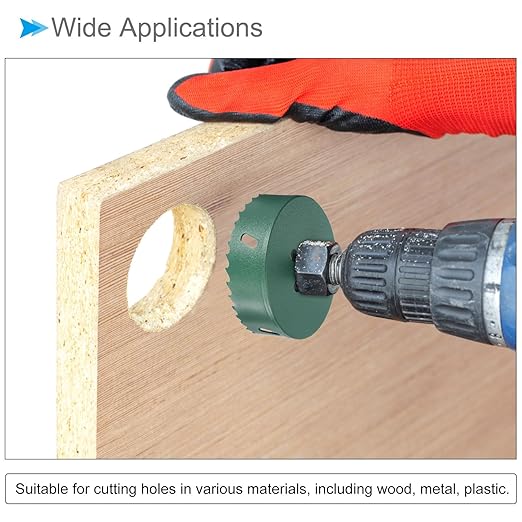 Bi-Metal Hole Saw, 40mm 1-9/16 Inch Dia Hole Saw, High Speed Steel Cutter - (Applications: for Wood Brass Zinc), 1-Pieces