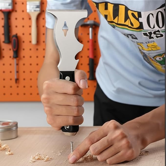 Adak 10-in-1 Paint Scraper and Painter?셲 Tool ??Multi-Purpose Painter?셲 Knife, Putty & Spackle Scraper for Wood, Metal & Wall Repairs ??Ideal for Painting, Cleaning & Finishing Jobs