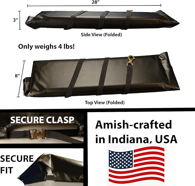 Bucket Truck Parts Folding Hard Top Bucket Cover That Holds Up Even If Water Pools, Nylon Strap with Buckle for Quick Fastening, Fits 1.5 Man Bucket 28"x34" Edge to Edge
