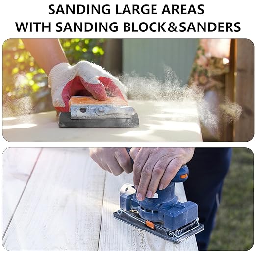 Sandpaper 80 Grit, Wet Dry Sanding Sheets 9 x 3.6 Inch for Wood Furniture Finishing, Metal Sanding and Automotive Polishing, 21-Sheet