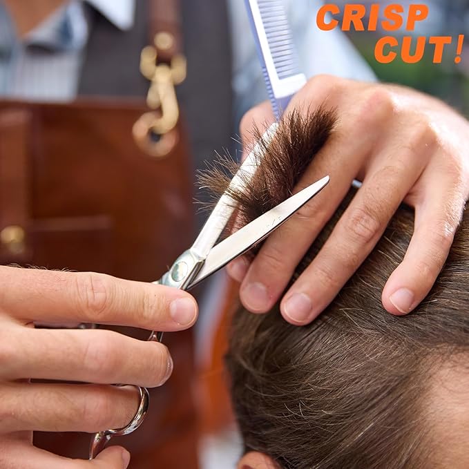 High-end Professional Extremely Very Sharp Barber Hair Cutting Scissors Hairdresser Shears For Hair 6.1 Inch Haircut Scissor Made Of Dynamic Stainless Steel For Hairdressing Salon Home Use