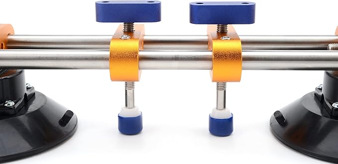 ZUOS Seamless seam Setter with 6" Suction Cups for Seam Joining & Leveling/Professional Countertop, granite竊?Stone, Marble Slab Installation. (double pole 2 PCS)