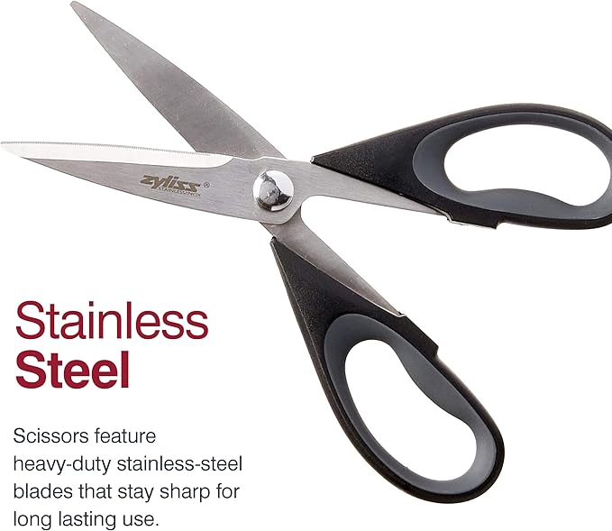 Zyliss 30200 9" Household Kitchen Shears, Red