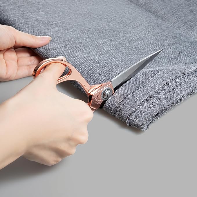 Rose Gold 8" Sharp Tailor Scissors Leather Fabric Scissors Stainless Steel Professional Heavy Duty Clothing Dressmaking Shears Tailor Sewing Fabric Craft Cutting