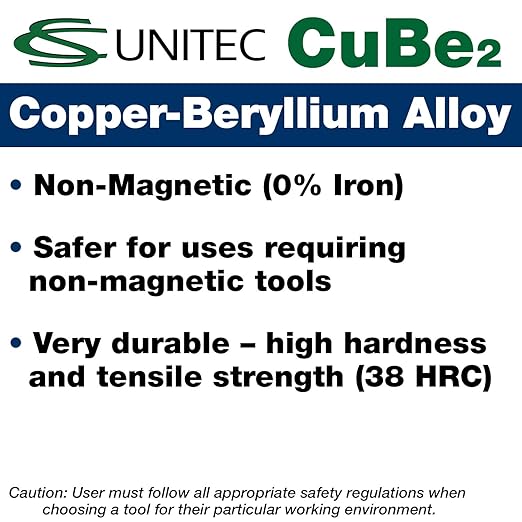 CS Unitec Screwdriver Phillips Head Non-Sparking, Non-Magnetic, Corrosion Resistant Type 0 (2.5mm) x 2-3/8" Round Shank TUV Certified EX803-0B