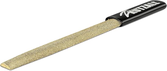 Kutzall Original 8" Half-Round Hand Rasp - Fine, for Woodworking & Shaping, W/Ergonomic Soft Grip Handle, Abrasive Tungsten Carbide Coating - 13" (330.2mm) Overall Length - HR8170