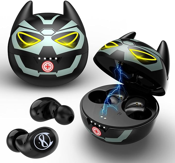 Robot Earphones, True Wireless Bluetooth Earphones with Noise Reduction and Waterproofing, Suitable for Both Adults and Children, with a Continuous Usage time of 40 Hours.