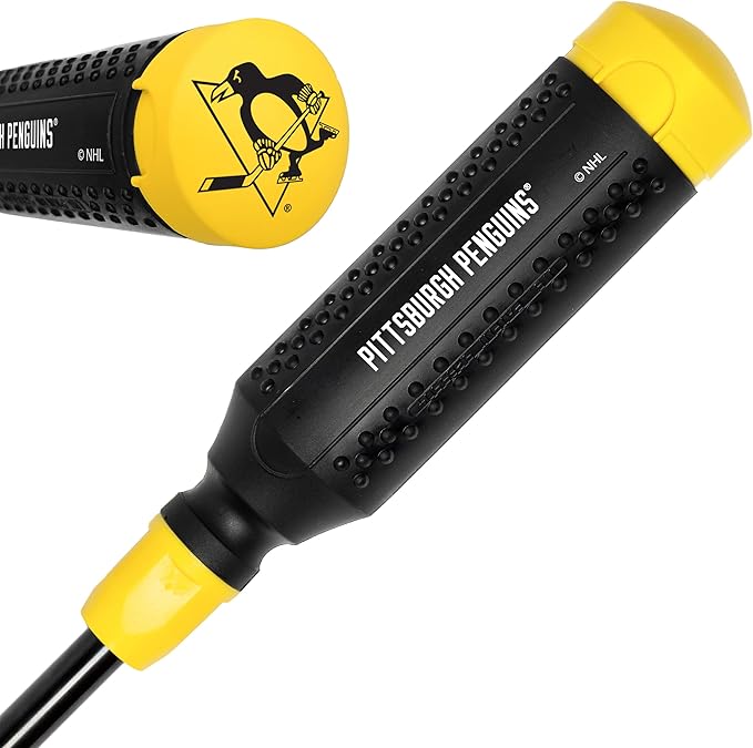 MEGAPRO짰 NHL짰 Team Edition Multi-bit Screwdriver | Officially Licensed NHL짰 Gear | Durable, Ergonomic, Pro-Grade Screwdriver (Pittsburg Penguins짰)