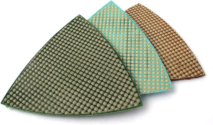 Diamond Triangle Sandpaper Sanding Pads for Oscillating Tools Marble Granite Glass Stone Polishing by Z-LION