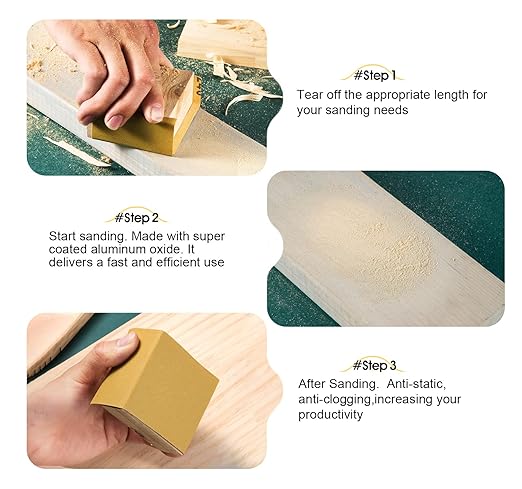 S SATC 800 Grit PSA Longboard Sandpaper 20 Yard Long Continuous Roll, 2-3/4" Wide Self Adhesive Stickyback Sanding Sheets for Automotive, Hand Sanding Blocks,Woodworking, Metal, Plastic