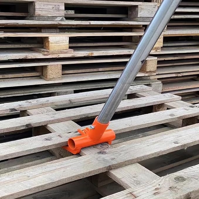 Pallet Buster Tool Pallet Breaker Head Only, Pallet Disassembly Tool with Nail Puller, Pallet Removal Tool for Removing Wooden Pallet Boards, Orange