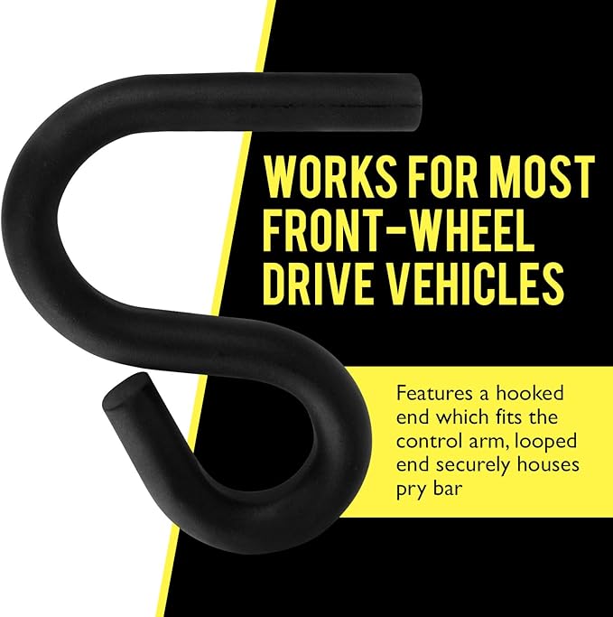 Mission Automotive 2-Pack Lower Control Arm Prying Tools - 7/8-Inch Pry Bar Hook Adapter - Automotive & Mechanic Tools for Front-Wheel Drive Vehicles, Bushing Removal & Control Arm Pry Hook