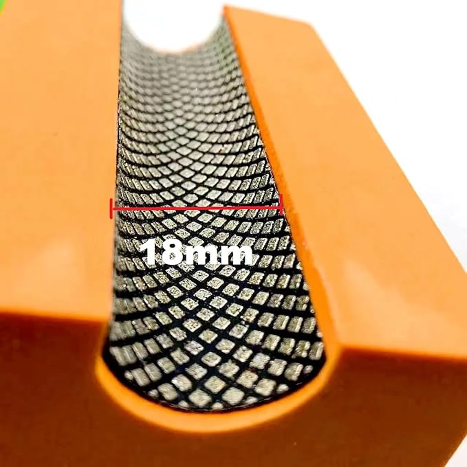 Concave Electroplated Diamond Sanding Block, 60 Grit Curved Polishing Pad for Grinding Trimming Granite Marble Glass Stone Tile Wood (1 Piece)