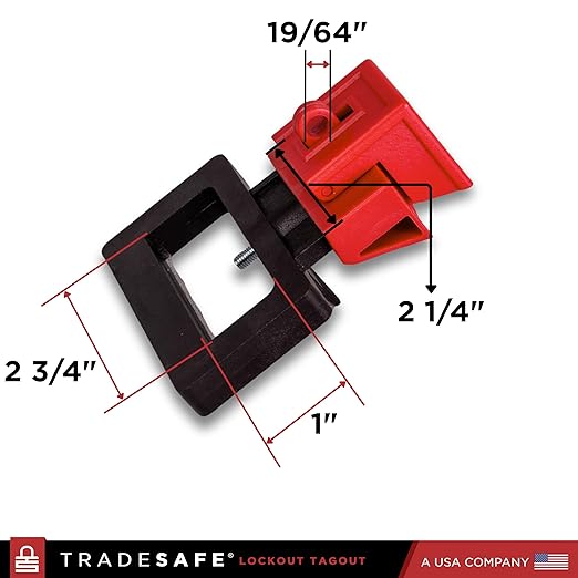 TRADESAFE Circuit Breaker Lockout Device, 3 Pack, 480/600 Volt, Clamp-on Breaker Lock Out Device, OSHA Compliant, Premium Grade, Extra Large