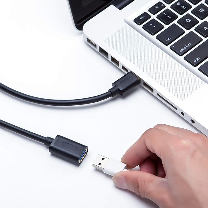 USB 3.0 Extension Cable 1Ft,USB 3.0 High Speed Extender Cord Type A Male to A Female for PlayStation, Xbox, USB Flash Drive, Card Reader, Hard Drive,Keyboard, Printer, Scanner(1 Ft(2 Pack))