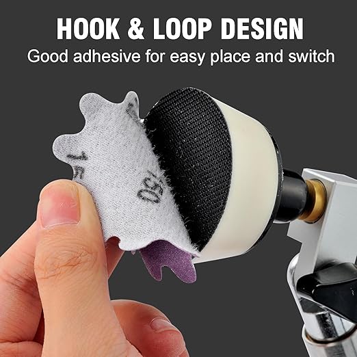 MAXMAN 2 Inch Sanding Discs 50Pcs, Wet Dry Hook and Loop Flex Edge Sanding Discs, 800 Grit Sandpaper, Wavy Sand Paper for Drill and Bowl Sanders, Drill Sanding Attachments, Edge Sanding Tools