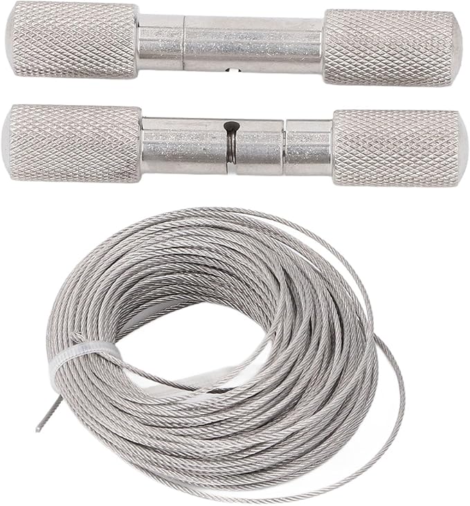 Sheep Horn Wire Saw Handsaws Camping Removal Cable Hand Saw with Handle and Storage Box Handheld Cattle Horn Trimming Wire for Farms Garden Yard Hiking 49.2FT Sheep Horn Wire Saw