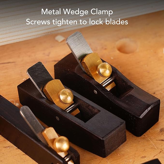 Wood Plane, 2.95x0.55in Small Hand Plane, Ebony Small Trimming Planer, Flat Bottom Hand Planing Tool for Carpenter Trimming, Chamfering, Planing, DIY Wood Cutting
