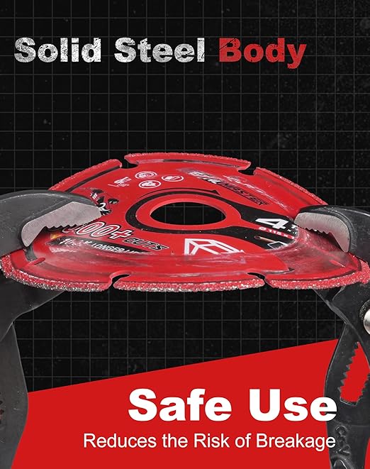 EZARC 4 1/2 Cut Off Wheels, Carbide Cutting Wheel, Angle Grinder Cutting Disc on Wood & Nails, Plaster, Plastics, 5Pack, Red