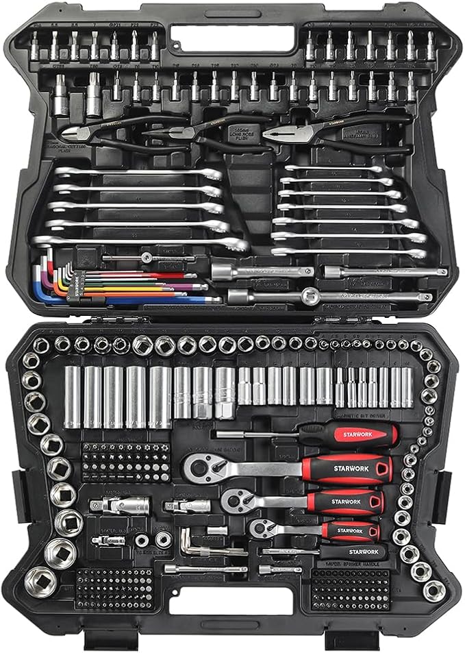 STARWORK TRUE MECHANIC??314-Piece Mechanics Tool Set and Socket Set, Professional Metric Set