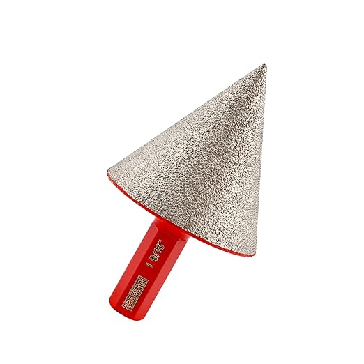 DT-DIATOOL Diamond Beveling Chamfer Bit 1-9/16 Inch with Hex Shank for Tile Porcelain Ceramic Granite Marble Existing Holes Enlarging Polishing Shaping Trimming Repairing