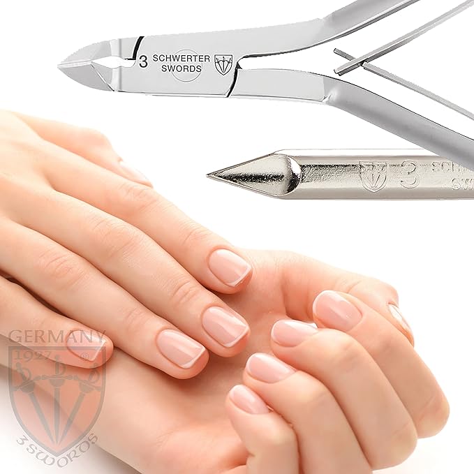 3 Swords Germany ??brand quality stainless CUTICLE SKIN NIPPERS - REMOVER - CUTTER manicure pedicure grooming for professional fingernail & toenail care by 3 Swords