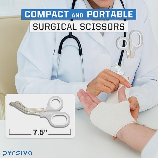 Trauma Shears ??7.5" Titanium-Coated Stainless Steel Bandage Scissors for Nurses, EMTs & Doctors | Professional Medical Shears for First Responders & Wound Care
