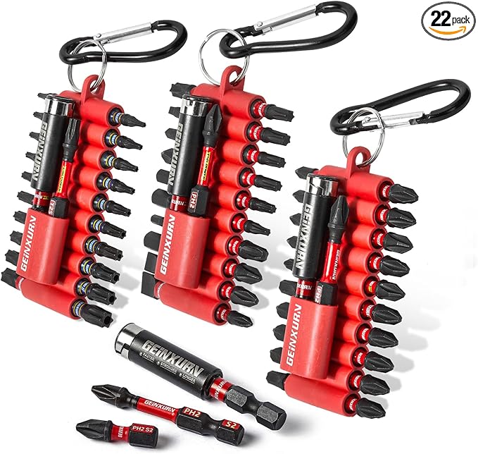 Impact Screwdriver Bits Set, 66 Pieces 1?? 2?쒶agnetic (PH/TORX/HEX/PZ/SQ) S2 Steel Multi Power Insert Driver Bits and 3Pc Bit Holder with Organizer Sleeve