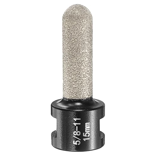 HARFINGTON Diamond Finger Bit 15mm Dia Dry Core Bit with 5/8"-11 Thread Diamond Chamfer Bit for Enlarging Shaping Milling Existing Holes on Porcelain Tile Ceramic Marble Countertop, Black