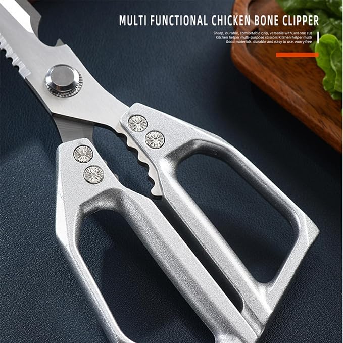 Heavy duty Kitchen Scissors Set (2-piece set) - Sharp stainless steel poultry scissors, seafood and meat scissors, dual-purpose cooking scissors for food preparation