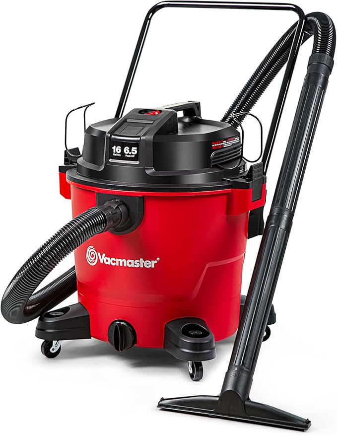 Vacmaster 16-Gallon 6.5 Peak HP??Wet/Dry Vacuum ??VJH1612PF 1101, Red