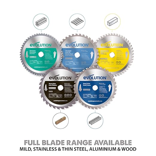 Evolution 14BLADEAL14" 80T Aluminum Blade TCT Saw Blade for Evolution S14CPS, S15CPS, S355MCS, S355CPSL, S380CPS, EVOSAW380 1" Arbor Max 1600 RPM Precision Aluminum Cutting for Metalworking