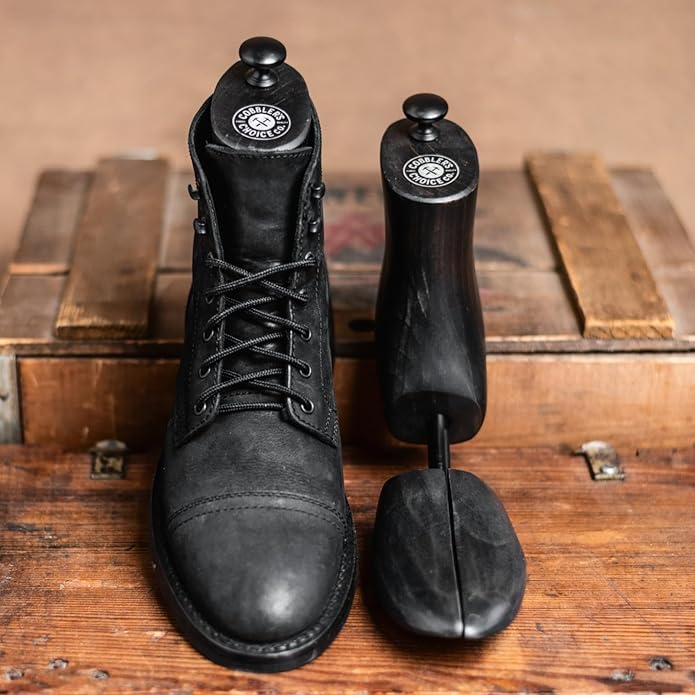 Cobbler's Choice Co. Finest Quality Men?셲 Boot Tree ??Varnished Natural Wood, Timeless Design, Signature Finish, Black