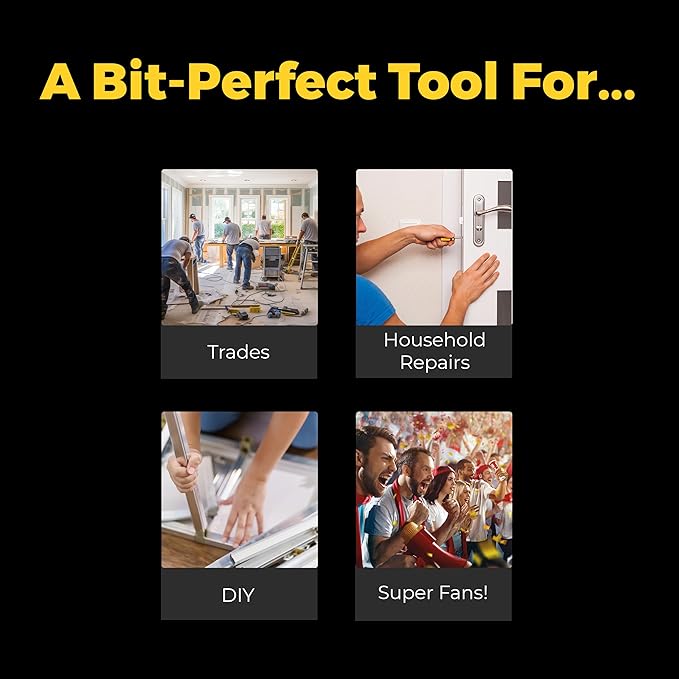 MEGAPRO짰 NHL짰 Team Edition Multi-bit Screwdriver | Officially Licensed NHL짰 Gear | Durable, Ergonomic, Pro-Grade Screwdriver (Boston Bruins짰)