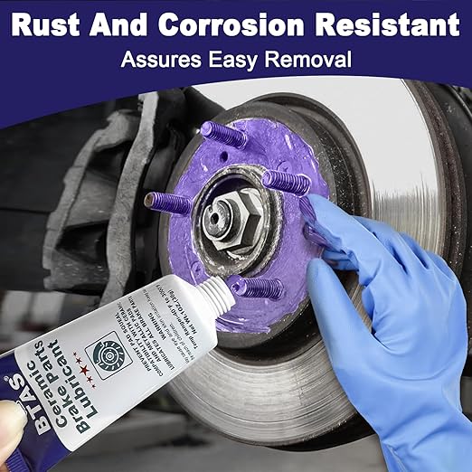 Brake Grease for Brake Parts Lubricant,Caliper Sliding Pin and Pad Lube,Silicone Brake Grease of High Temp Synthetic Ceramic 1oz