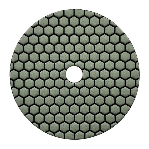 7" High Performance Dry Stone/Concrete Polishing Pads, 1.5mm Segment Height, Honeycomb Style, 200 Grit