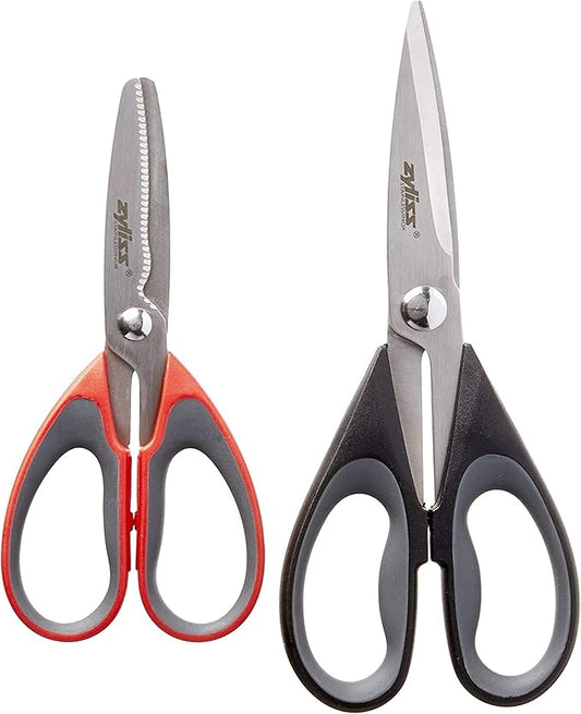 Zyliss 30200 9" Household Kitchen Shears, Red