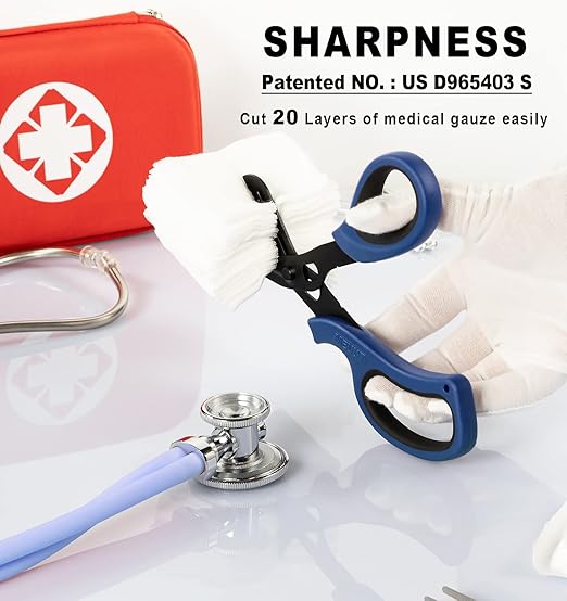 MEUUT 8 inches All Purpose Scissors Multipurpose Heavy Duty Shears, Forged Stainless Steel Utility Scissors Industrial Shears Kitchen Scissors for Household, outdoors, EMT