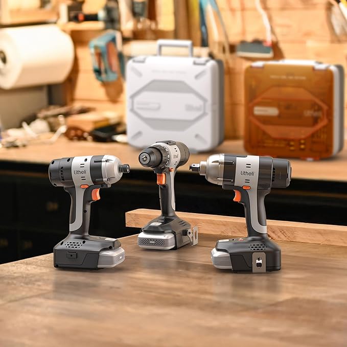 Litheli 20V Cordless Impact Driver, 1593 in-lbs Max Torque, 1/4 in. Hex Power Drill/Driver with Battery