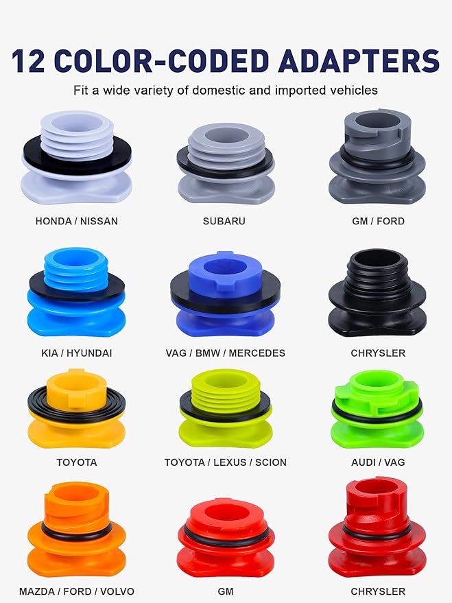SMART JERRY - Spill-Proof Engine Oil Funnel Kit節쏰il Change Funnel w/ 12 Adapters & 2 Magnetic Adapter Organizer Boards節쏷ransparent Body w/Scale & Shut-Off Valve節쏹niversal Fit